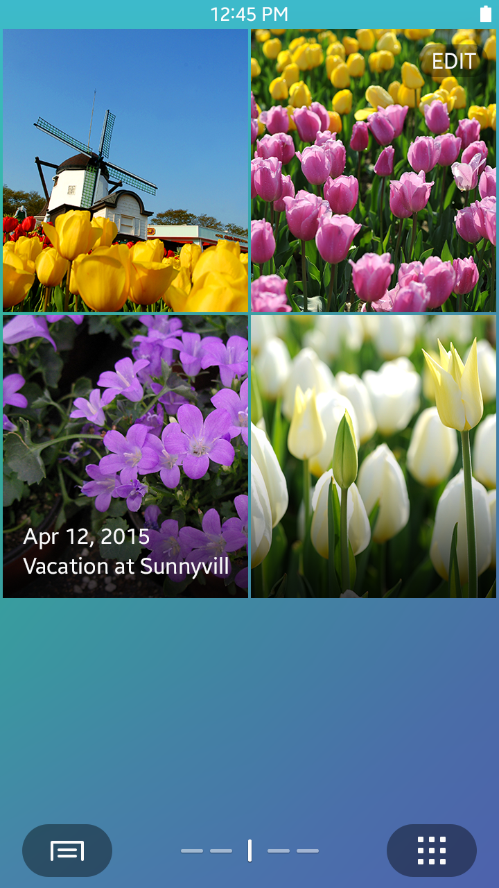 Calendar and Gallery widgets