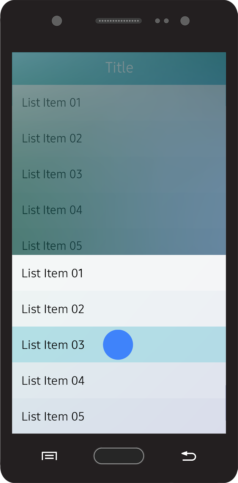 Multi-selection in a list view